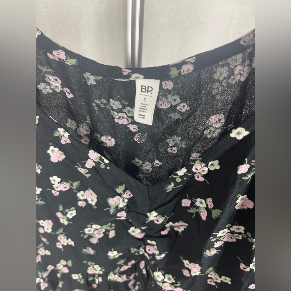 BP Black Printed Babydoll Minidress size small NWT - Picture 6 of 10